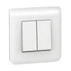 Image de Double interrupteur va-et-vient Mosaic, blanc, LEGRAND