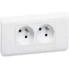 Image de Prise 2 p?les + terre Legrand Mosa?c blanc  lot de 2