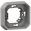Image de Support plaque encastrÃ© 1 poste Plexo gris (069681L)