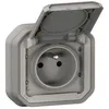 Image de Prise de courant 2P+T Plexo complet encastrÃ© gris (069831L)
