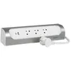Image de Multiprise 3 prises 2 p?les+terre + 1 x USB-A + 1 x USB-C Legrand blanc et aluminium 1 m