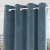 Image de Rideau Oeillets En Velours 135x250 Cm Velvet Bleu Canard, Par Soleil D'ocre
