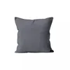Image de Housse De Coussin Unie 40x40 Cm Alix Gris, Par Soleil D'ocre