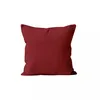 Image de Housse De Coussin Unie 40x40 Cm Alix Rouge, Par Soleil D'ocre