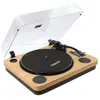 Image de Platine vinyle Bluetooth effet bois 33/45/78 tours avec HP intÃ©grÃ©s