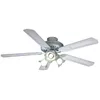 Image de Ventilateur De Plafond Baleares Ã 132 Cm, 5 Pales Blanches/CannÃ©es Blanches