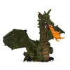 Image de Le Monde Enchante Dragon AilÃ© Vert Avec Flamme