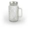 Image de Pot facetté en verre avec poignée - 490 ml
