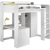 Image de LENA Lit combinÃ© mezzanine enfant - DÃ©cor Pin Petterson - Sommier inclus - 90 x 200 cm