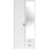 Image de ARMOIRE VARIA - DÃCOR BLANC - 2 PORTES BATTANTES + 1 MIROIR + 2 TIROIRS - L 81 X H 185 X P 51 CM - PARISOT