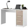 Image de BUREAU ESSENTIEL PARISOT 3 TIROIRS - DÃCOR CHENE ET BLANC - L 121,2 X P 55 X H 74,5 CM - FABRIQUÃ EN FRANCE