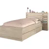 Image de Lit enfant escale 90x190/200 cm - dÃ©cor chÃªne - tÃªte de lit + 2 tiroirs #OCP