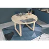 Image de Table Ã Manger Extensible - Betty - Ronde - DÃ©cor ChÃªne - 4 Ã 6 Personnes Betty0191taro