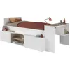 Image de Lit combinÃ© enfant avec rangements et bureau CLoe - 90 x 200 cm - DÃ©cor blanc et chene - PARISOT