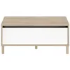 Image de Table basse relevable MORPHOS - L 100 x P 50 x H 43,6 cm - Rectangulaire - DÃ©cor blanc / ChÃªne - PARISOT