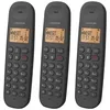 Image de Logicom Iloa 350 - TÃ©lÃ©phone sans fil avec ID d'appelant - DECT\GAP - (confÃ©rence) Ã  trois capacitÃ© d'appel - noir + 2 combinÃ©s supplÃ©mentaires