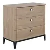 Image de Commode 3 Tiroirs Marcel ChÃªne Blond Noir - Galipette