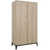 Image de Armoire 2 Portes Marcel ChÃªne Blond Noir - Galipette