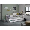 Image de Lit effet bois blanc 90 x 200 cm