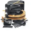 Image de Service Ã  raclette/Gril/CrÃªpes - 1500W - 10 poÃªlons dont 2 doubles- 2 thermostats-Finition bois