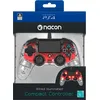 Image de Manette Filaire Compacte Lumineuse Nacon Rouge Transparente Pour Ps4