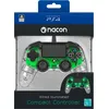 Image de Manette filaire compacte lumineuse Nacon verte transparente pour PS4
