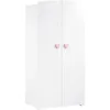 Image de Armoire Chambre BÃ©bÃ© 2 Portes Boutons Coeur Rose
