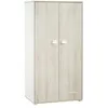 Image de Babyprice Armoire Chambre Bebe Smile Hetre Cendre 2 Portes