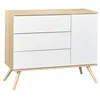 Image de Commode 1 Porte Et 3 Tiroirs Blancs Seventies