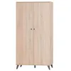 Image de Armoire 2 Portes Come - ChÃªne DorÃ© - Gris OmbrÃ©