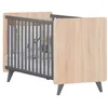 Image de Lit BÃ©bÃ© Come - ChÃªne DorÃ© - Gris OmbrÃ© - 60x120 Cm