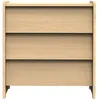 Image de Commode 3 Tiroirs FaÃ§ades InclinÃ©es En Bois DÃ©cor ChÃªne Miel