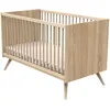 Image de Lit BÃ©bÃ© Ãvolutif 140x70cm En Bois Marron
