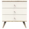 Image de Commode 3 Tiroirs Avec Pieds Bois DÃ©cor Vanille