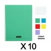 Image de Lot De 10 Cahiers - 24x32(Cm) - Grands Carreaux - 48 Pages - Couverture En Polypro - Sans Spirale - Clairefontaine