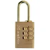 Image de Cadenas laiton massif Ã  combinaison programmable Masterlock - Anse acier 22 mm - Longueur 20 mm
