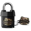 Image de Master Lock 1921EURDCC Cadenas Haute SÃ©curitÃ© Etanche avec le Logo des 100 ans, Noir, 97 x 54 x 32 mm