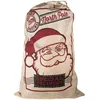 Image de Sac hotte du pÃ¨re NoÃ«l pour cadeaux 83cm (x1) REF/12976 Toile de jute