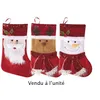 Image de CHAUSSETTE DE NOÃL FANTAISIE SEQUINS 24X37CM ROUGE