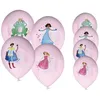 Image de Ballons anniversaire - PTIT CLOWN - Lot de 8 - Latex rose - Motifs Princesses - 30 cm