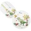 Image de Assiettes - P'TIT Clown - Dinosaures - Carton - 23 cm de diamÃ¨tre - Blanc