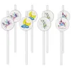 Image de P'TIT Clown re22501 - Lot de 8 pailles anniversaire Licornes