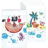 Image de Sachets Anniversaire - Ptit Clown - Pirates - Lot De 8 - 13 X 17 Cm - Enfants