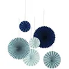 Image de Rosaces Ã  suspendre - PTIT CLOWN - Lot de 6 - Bleu - 40cm, 30cm, 20cm - Mixte