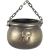Image de Chaudron - PTIT CLOWN - RE23016 - DorÃ© - 23 cm - Avec chaÃ®ne de suspension