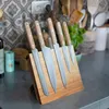 Image de Set De 5 Couteaux Et Support MagnÃ©tique Beige