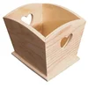 Image de Cache-pot en bois Coeur - 12 x 10 x 10 cm
