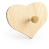 Image de Patère en bois en forme de coeur - 15 x 12 cm
