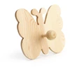 Image de Patère en bois motif papillon - 14 x 13 cm