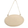 Image de Plaque de porte avec cordelette en bois - 14,5 x 9 cm